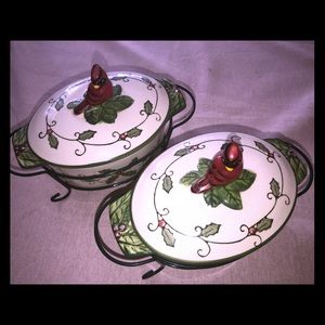 Temptations Cardinal Crock Crock Soup Bowls